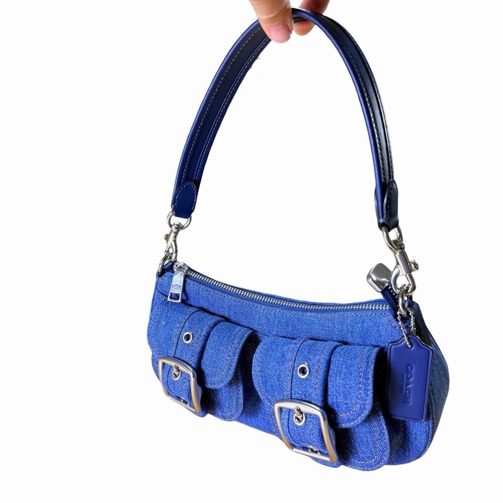 Coach Ashton Denim bag in signature blue denim CAK44 Limited